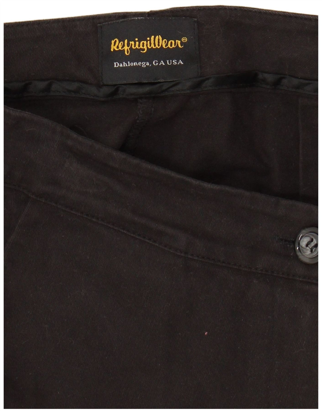 REFRIGIWEAR Pantalon court droit pour femme Petit W28 L25 Coton noir