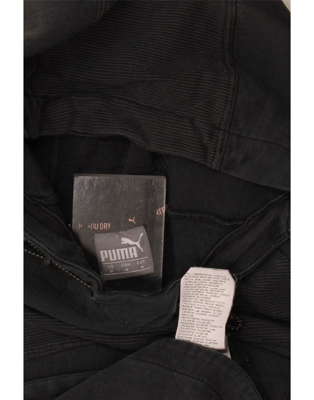 Puma Pull à capuche pour homme en coton noir moyen