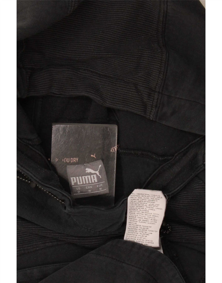 Puma Pull à capuche pour homme en coton noir moyen
