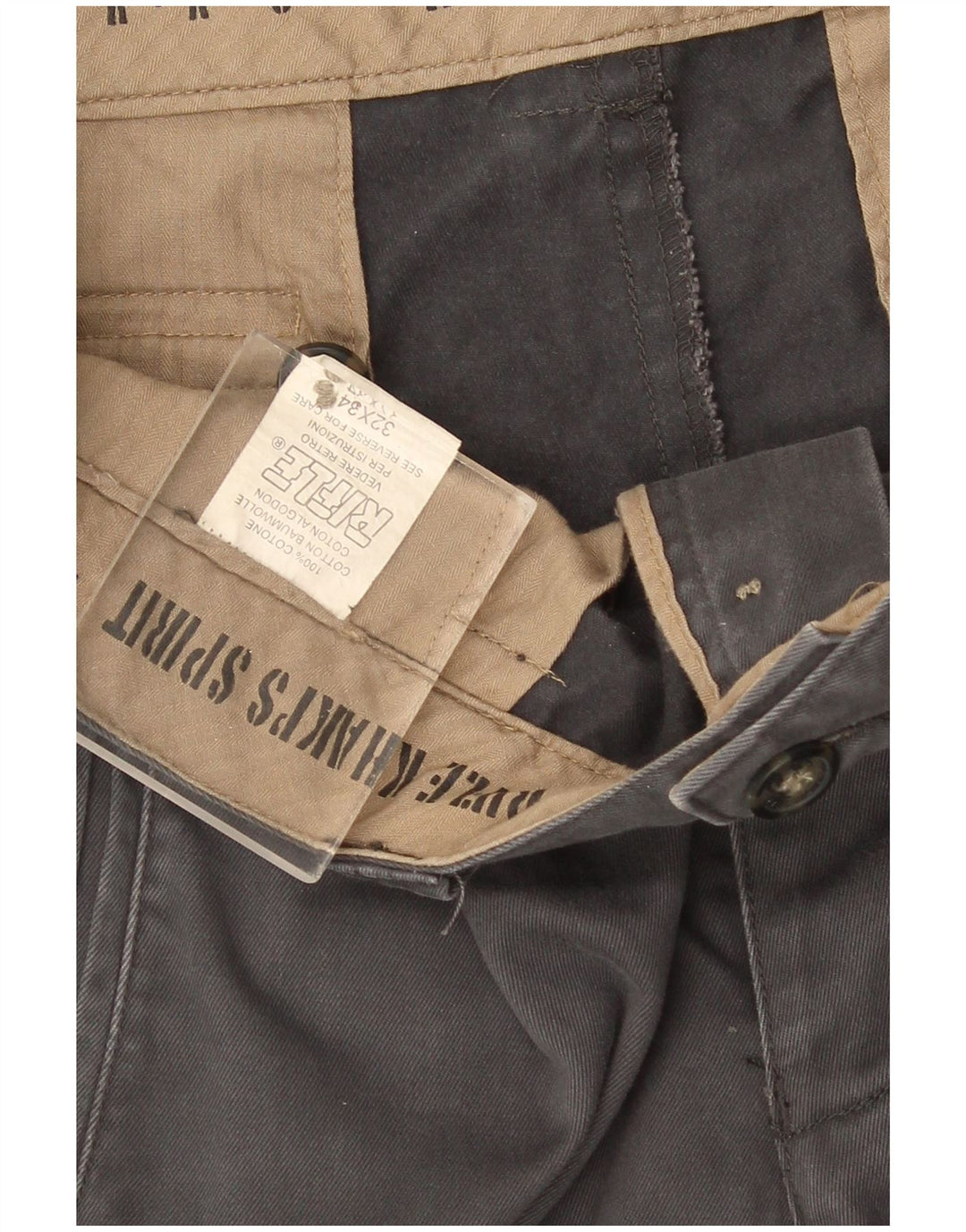 Pantalon Cargo Droit Homme Rifle W32 L34 Gris Coton