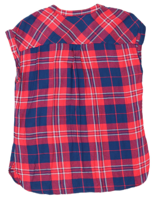 Gap Chemisier Femme UK 14 Medium Red Check Viscose