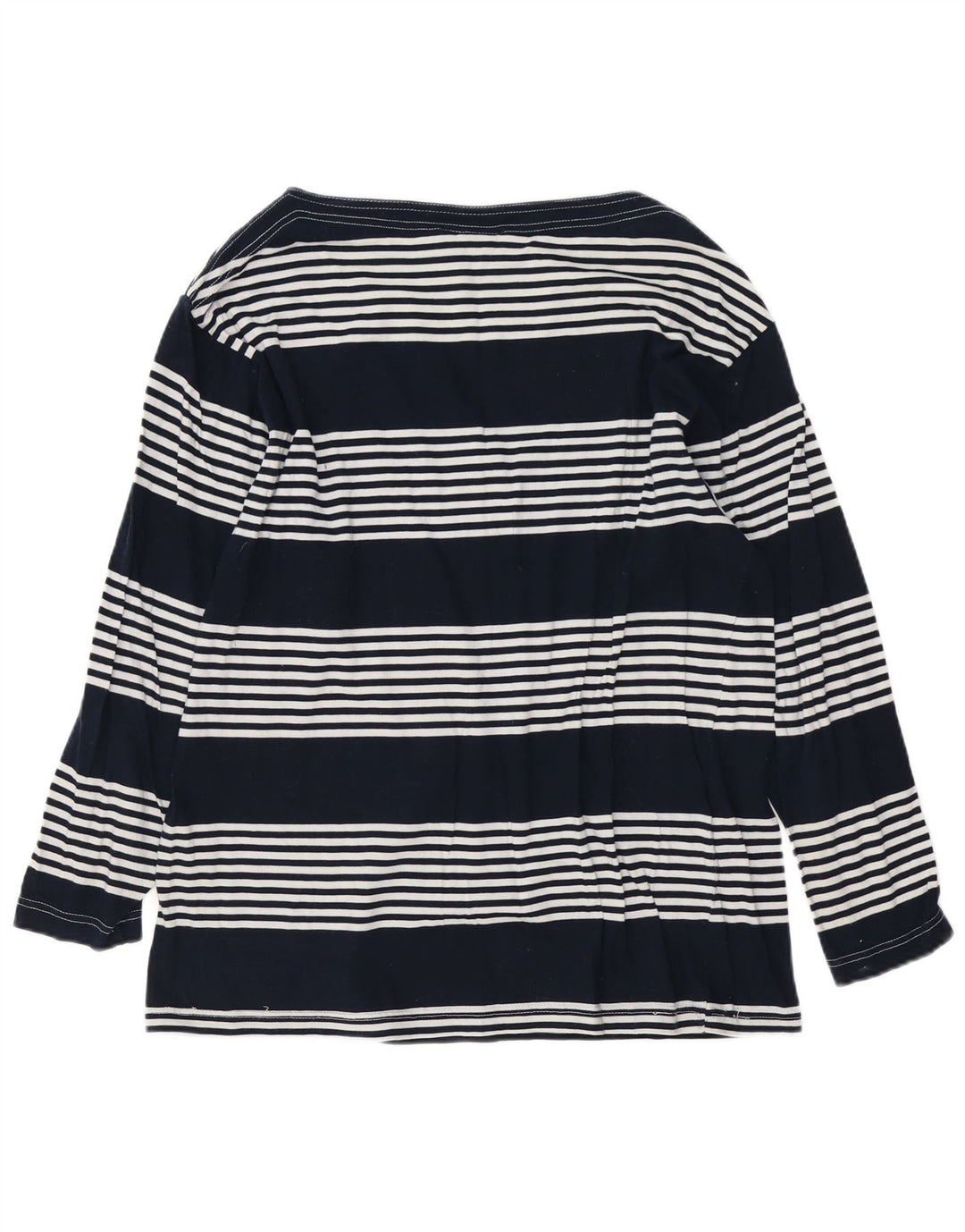 Trussardi Jeans Haut graphique à manches longues pour femme UK 14 Bleu marine moyen