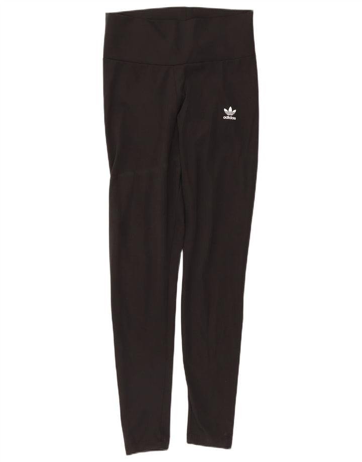 Adidas Leggings graphiques pour femmes UK 14 Large Noir Polyester