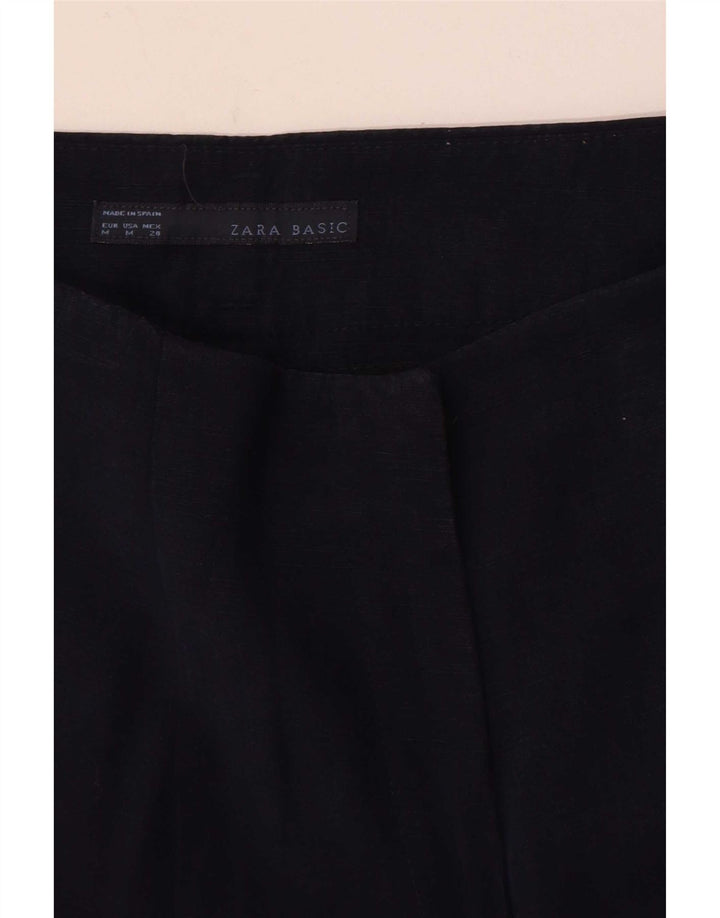 Zara Pantalon Chino Droit Femme Moyen W28 L28 Bleu Marine