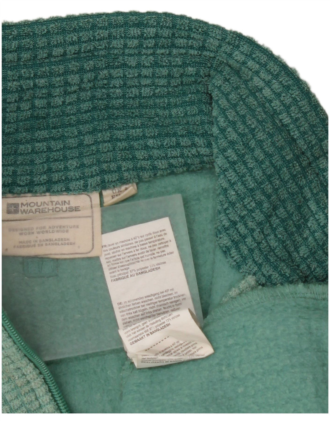 MOUNTAIN WAREHOUSE Pull polaire à col zippé pour femme UK 8 Small Vert