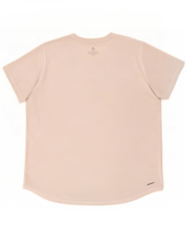 Adidas Femmes Aeroready Graphic T-Shirt Top UK 24/26 2XL Gris Polyester