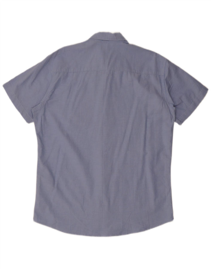 Jack & Jones Chemise à Manches Courtes Homme XL Bleu Coton