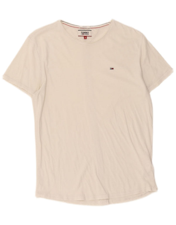 Tommy Hilfiger T-shirt slim fit pour homme en coton blanc petit