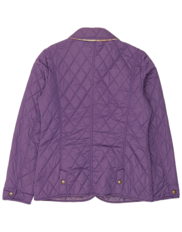Barbour Veste matelassée pour femme UK 12 Polyester violet moyen
