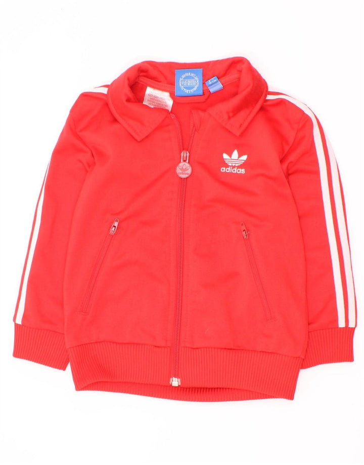 Adidas Veste de Survêtement Graphique Garçon 2-3 Ans Rouge Polyester