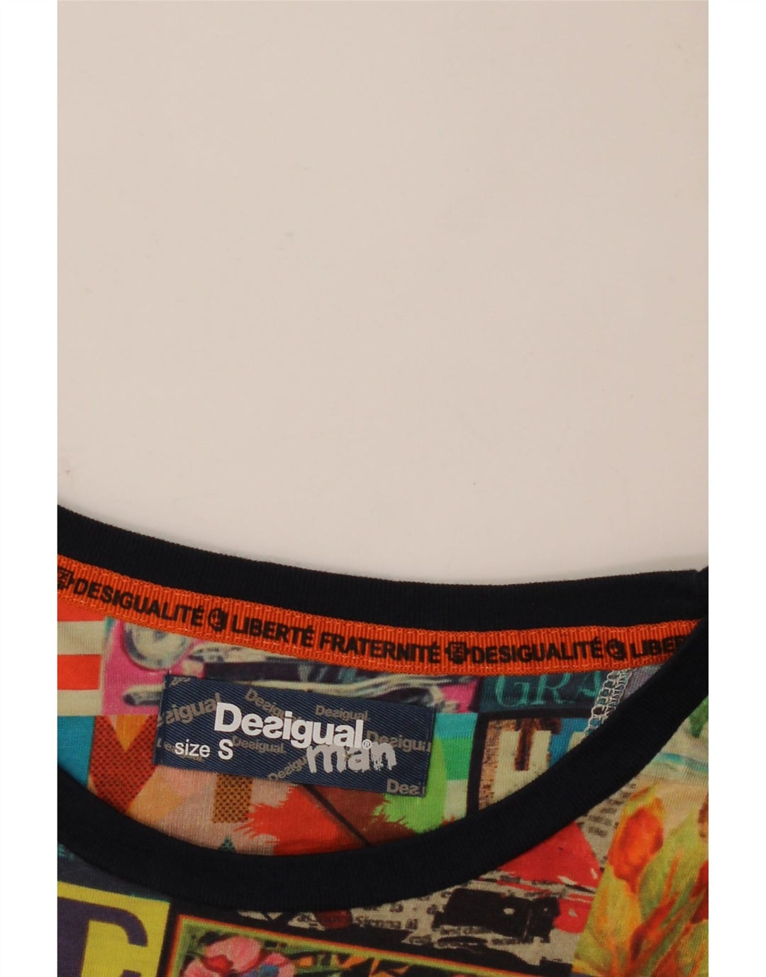 Desigual T-Shirt Graphique Haut Petit Patchwork Multicolore Homme