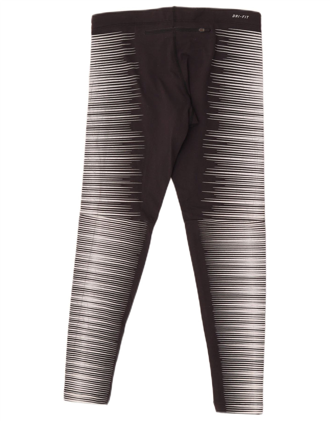 Nike Legging Dri Fit pour femme UK 12 Nylon rayé noir moyen
