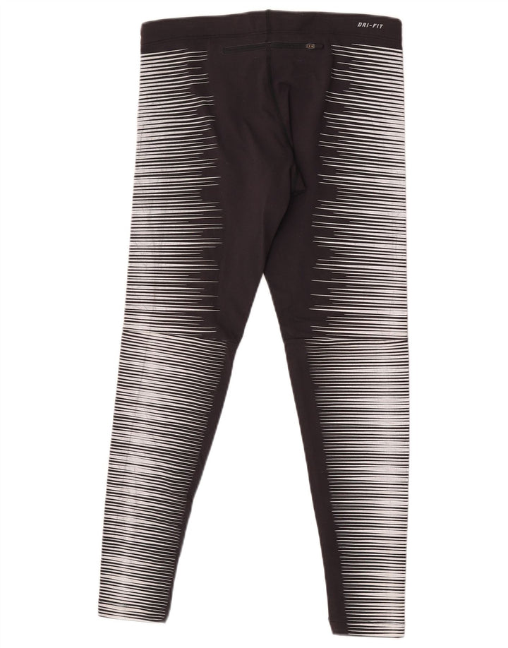 Nike Legging Dri Fit pour femme UK 12 Nylon rayé noir moyen