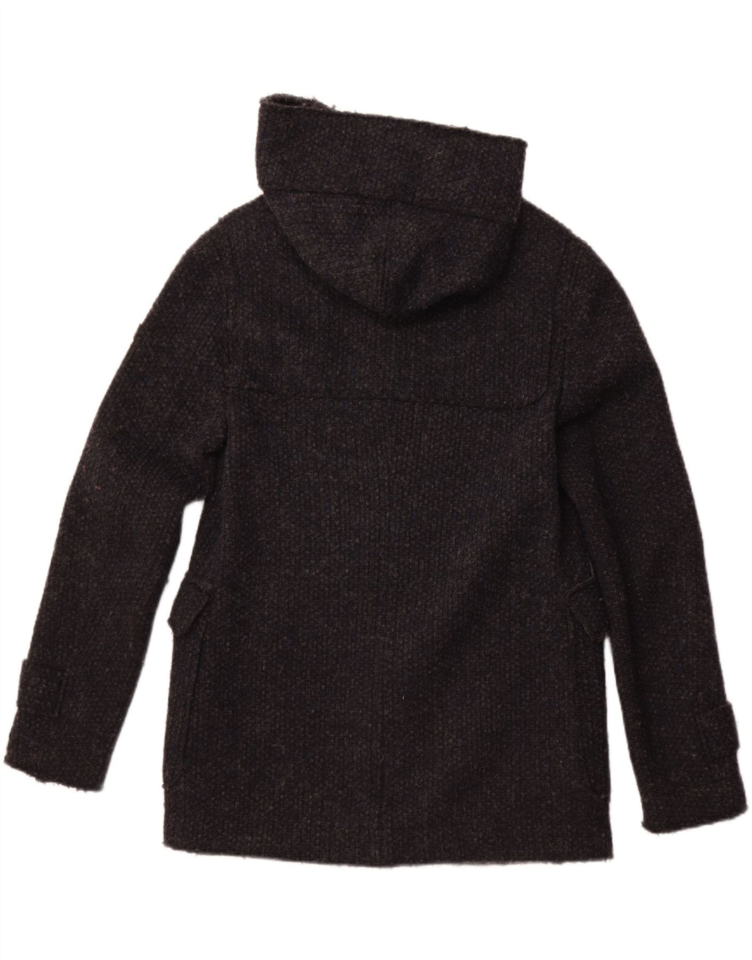 GAS Manteau à capuche pour homme UK 36 Petite laine vierge bleu marine