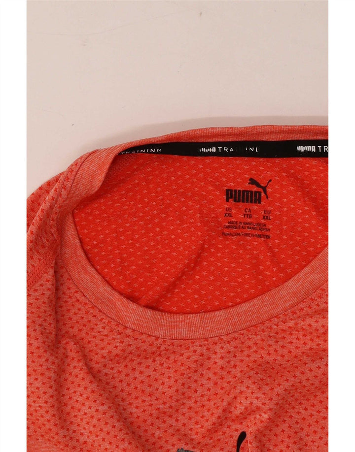 Puma T-Shirt Homme Top 2XL Rouge Moucheté