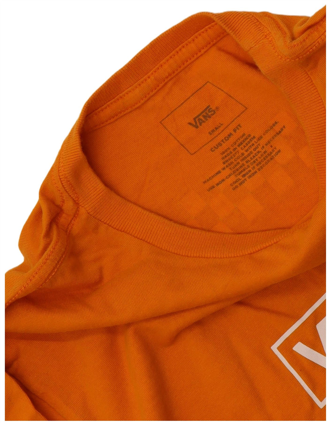 Vans T-shirt graphique ajusté sur mesure pour hommes, petit coton orange