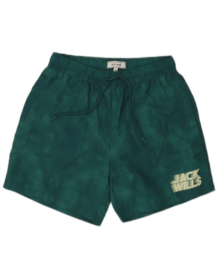Jack Wills Short de bain pour homme en polyester Tie Dye vert moyen