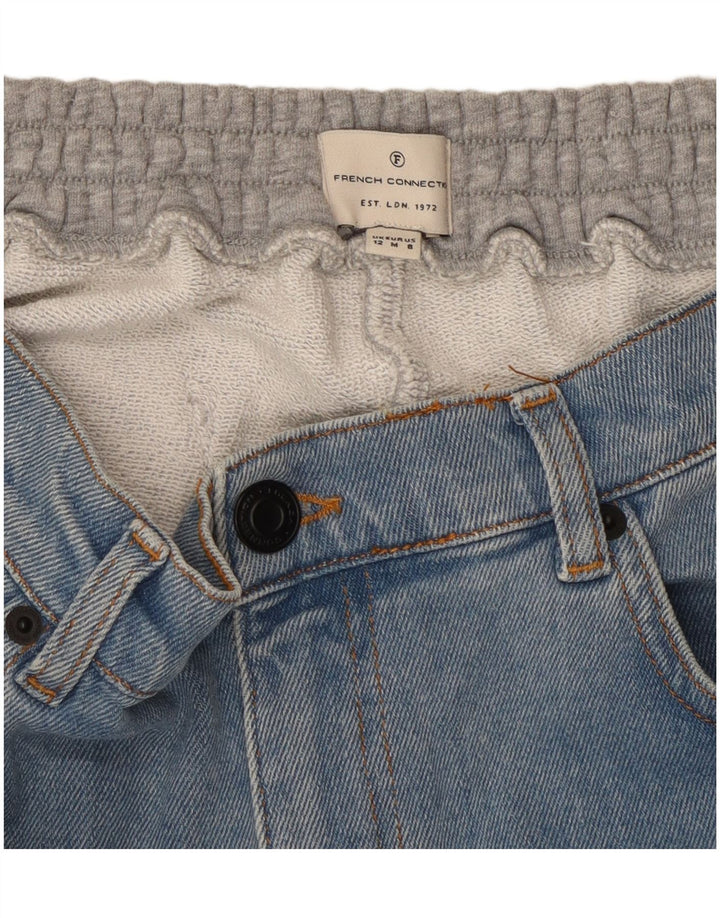 FRENCH CONNECTION Jean Slim Femme UK 12 Moyen W30 L28 Bleu Colorblock
