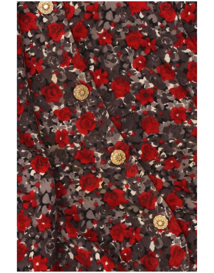 Premode Chemisier à nouer sur le devant pour femme UK 18 XL Rouge Floral