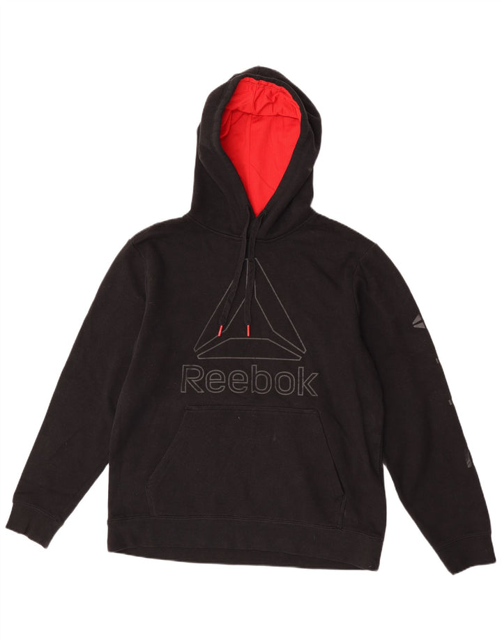 Reebok Pull à Capuche Graphic Homme Noir Moyen Coton