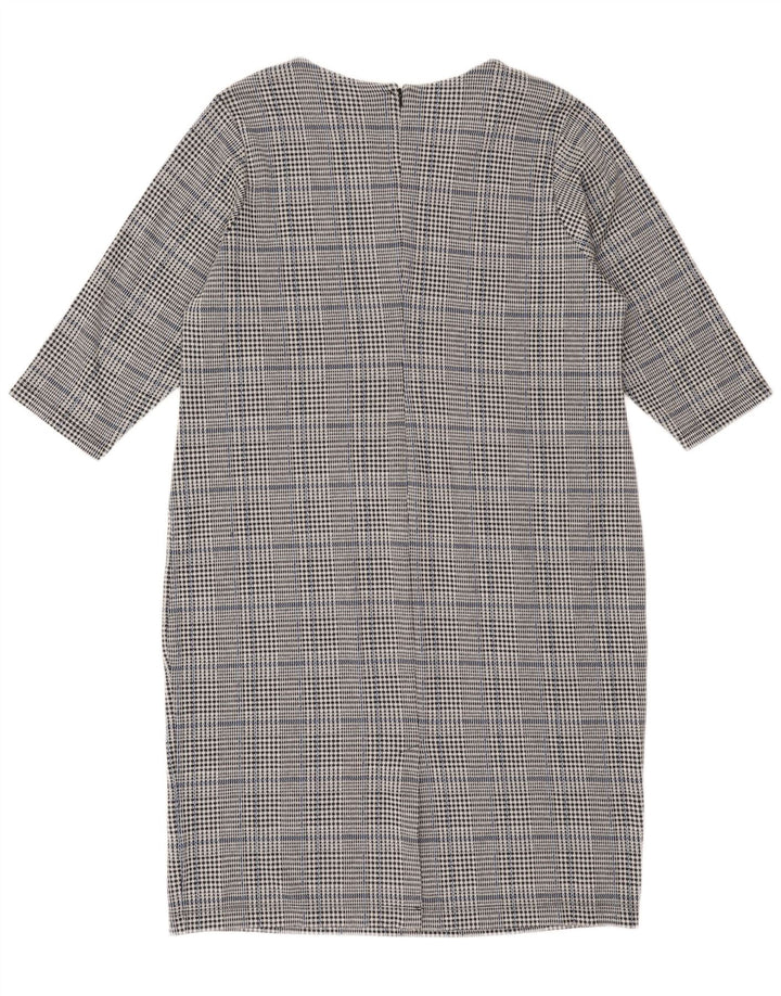 Marks & Spencer Robe droite à manches 3/4 pour femme UK 22 3XL Gris à carreaux