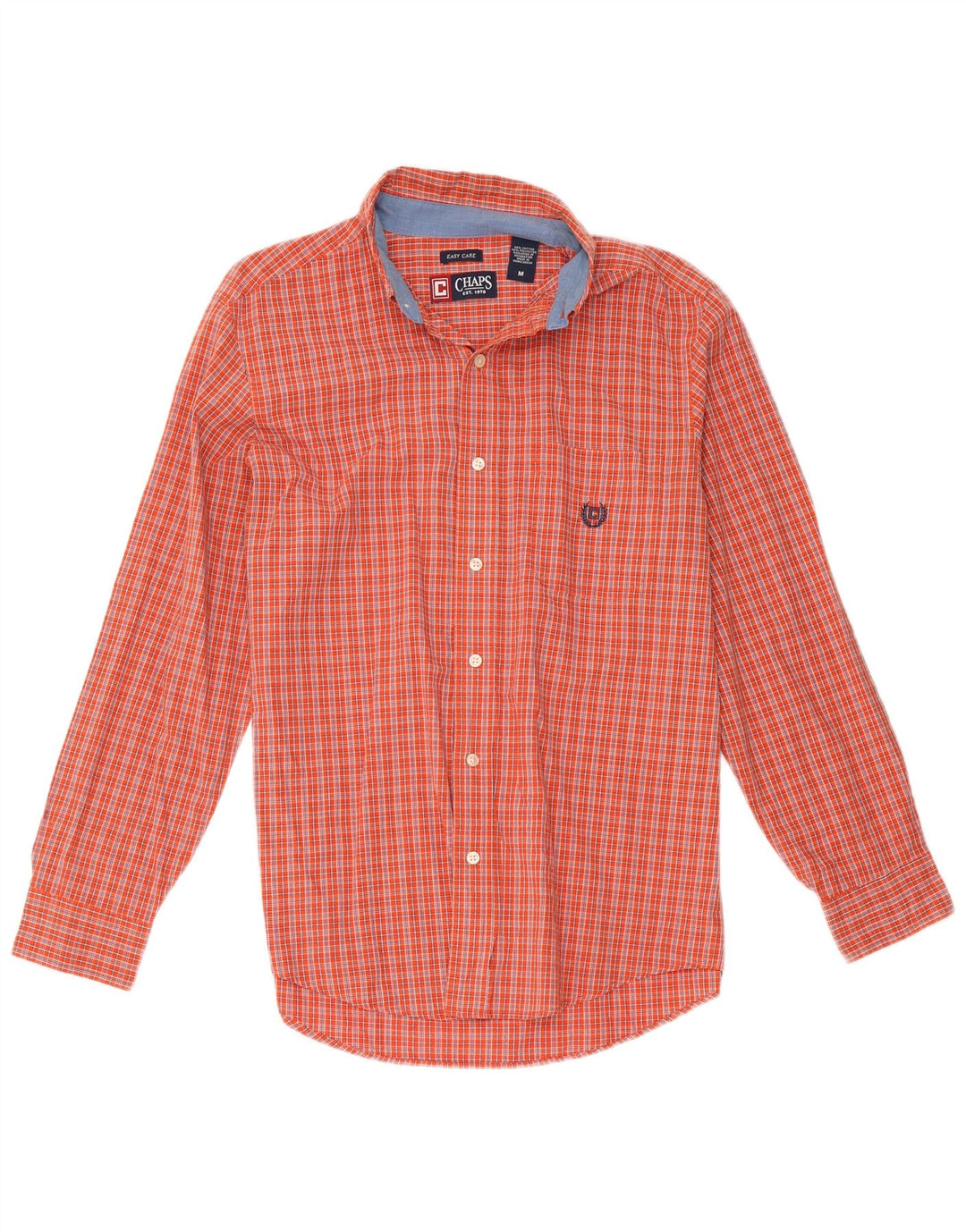 Chaps Chemise Homme Coton à Carreaux Rouge Moyen