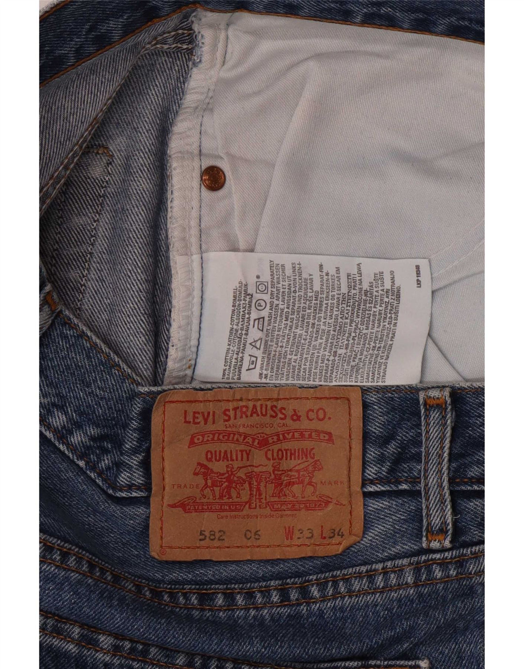 Levi's Jean Droit 582 Homme Bleu W33 L28 Coton