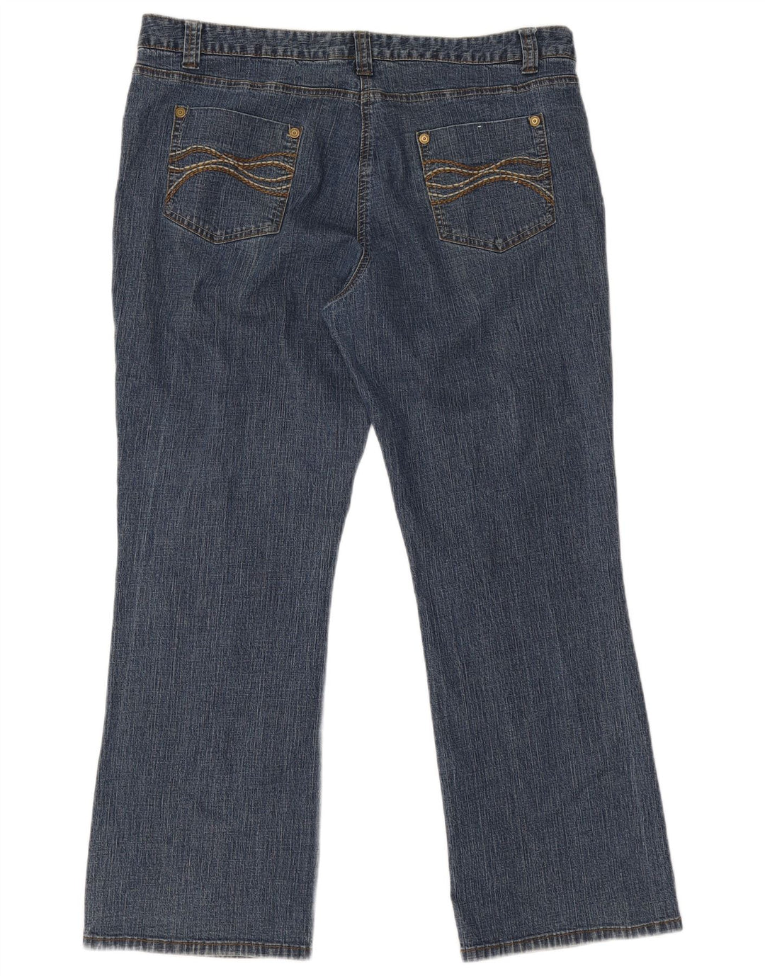 John Rocha Jean bootcut pour femme UK 18XL W38 L30 Bleu Coton