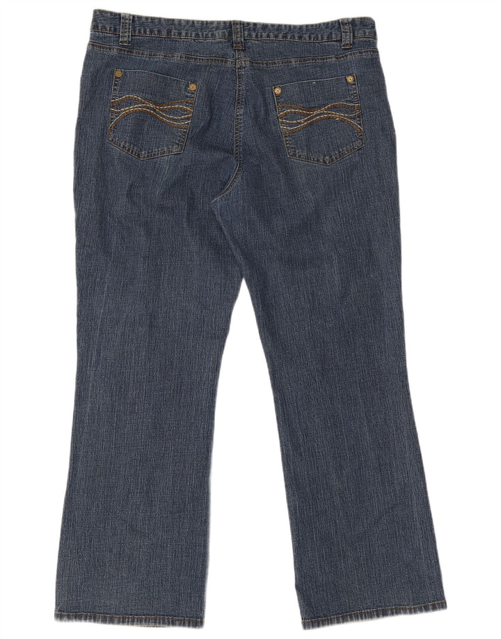 John Rocha Jean bootcut pour femme UK 18XL W38 L30 Bleu Coton