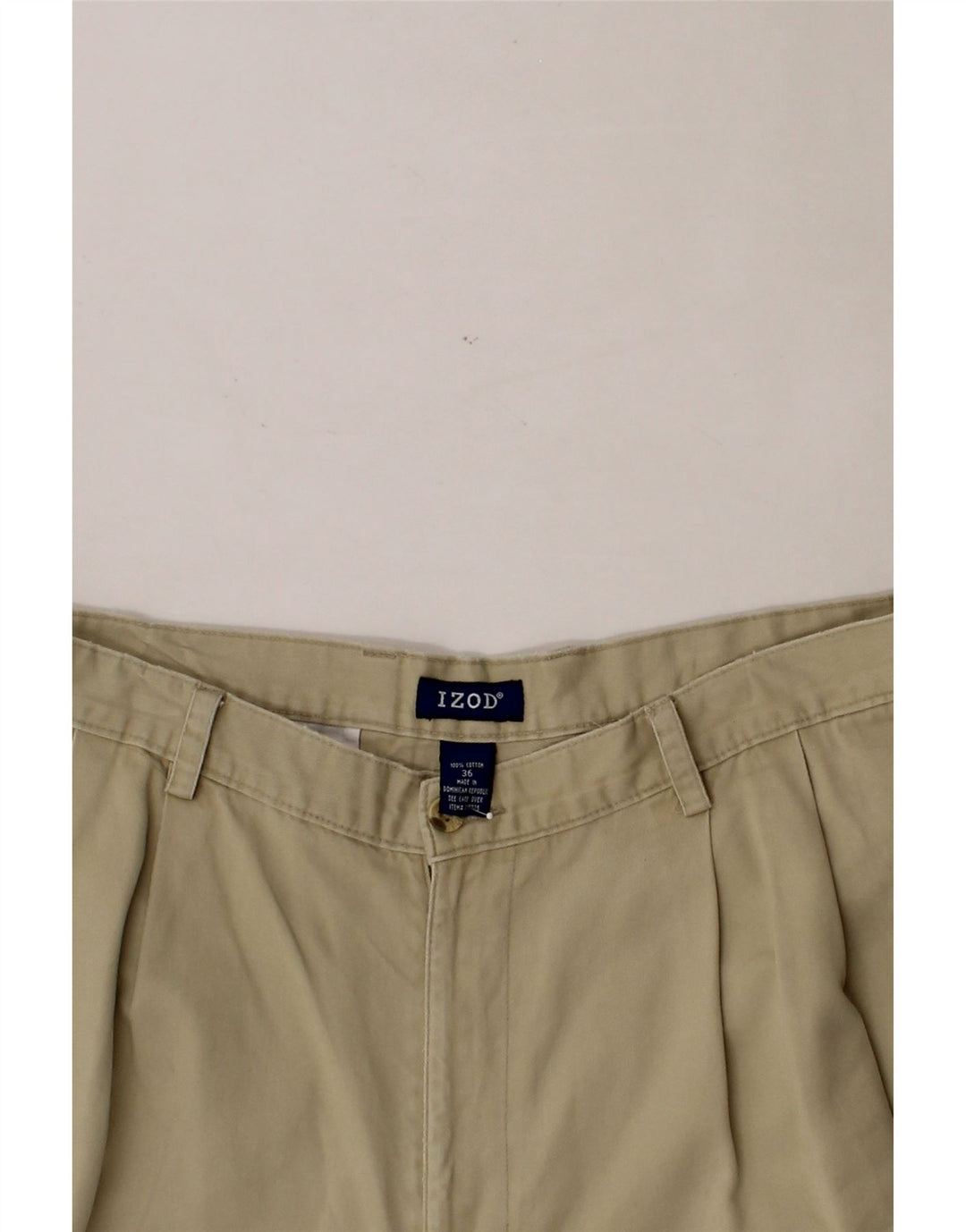 IZOD Mens Pegged Chino Shorts W36 Large Beige Cotton Vintage Izod and Second-Hand Izod from Messina Hembry 