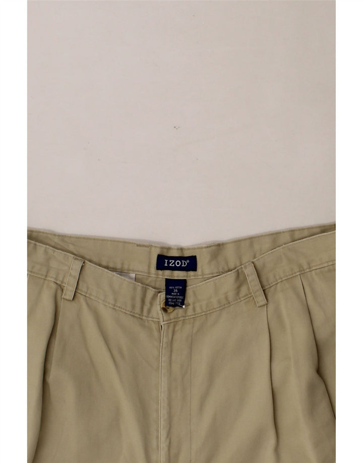 IZOD Mens Pegged Chino Shorts W36 Large Beige Cotton Vintage Izod and Second-Hand Izod from Messina Hembry 