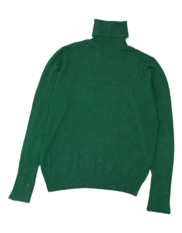 Zara Pull col roulé pour femme UK 12 Viscose vert moyen