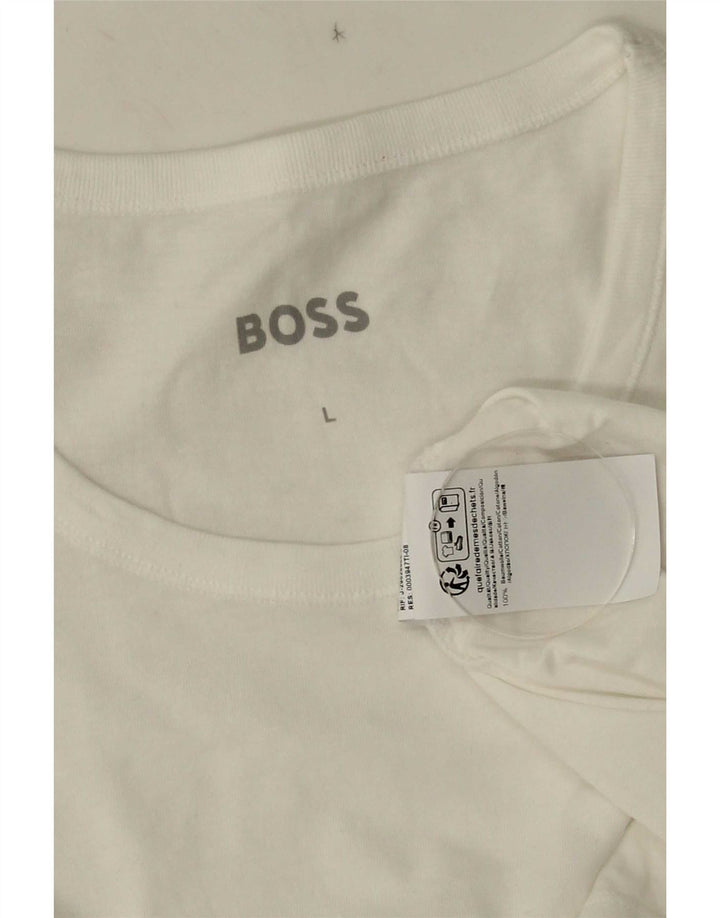 T-shirt pour homme Hugo Boss, taille Large, coton blanc