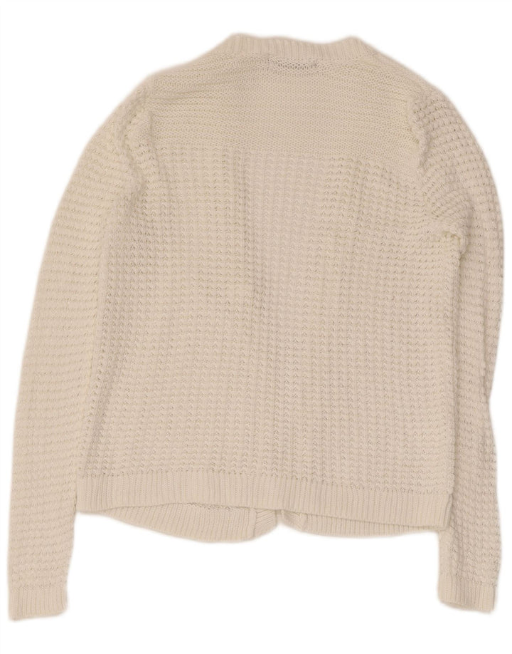 Marks & Spencer Pull cardigan ouvert pour femme UK 8 Small Blanc