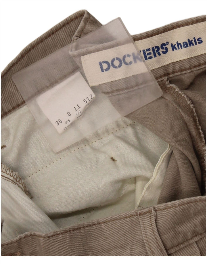 DOCKERS Short Chino Khakis Pegged Homme W36 Large Beige Coton