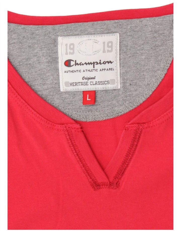 Champion T-shirt Heritage Classics pour femme UK 14 Large Rouge