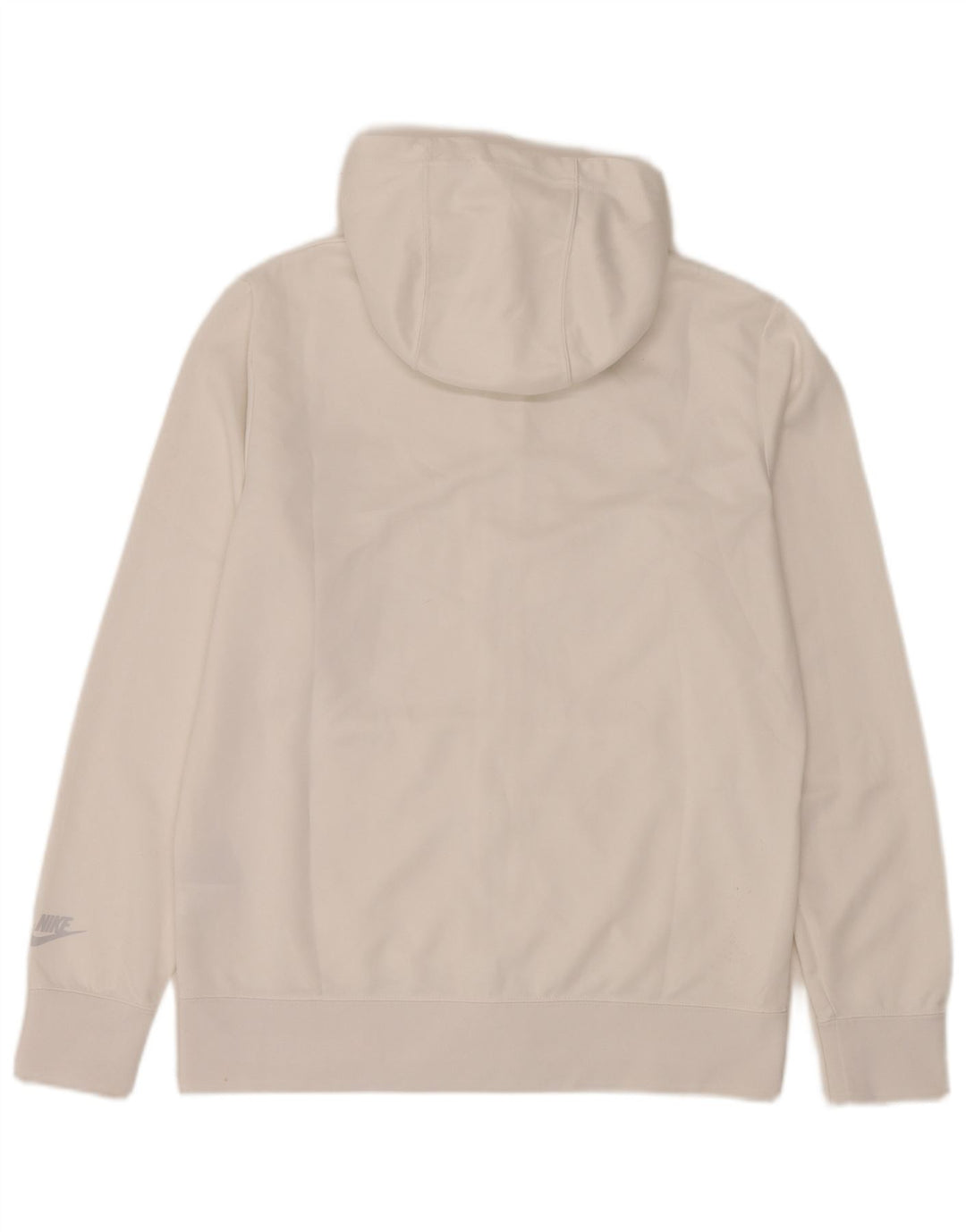 Nike Pull à capuche zippé graphique pour homme en polyester color block blanc moyen