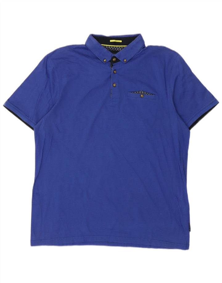 TED BAKER Polo Homme Taille 5 XL Bleu Coton