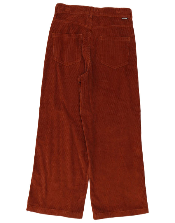 Element Pantalon taille haute en velours côtelé pour femme W27 L27 Marron Coton