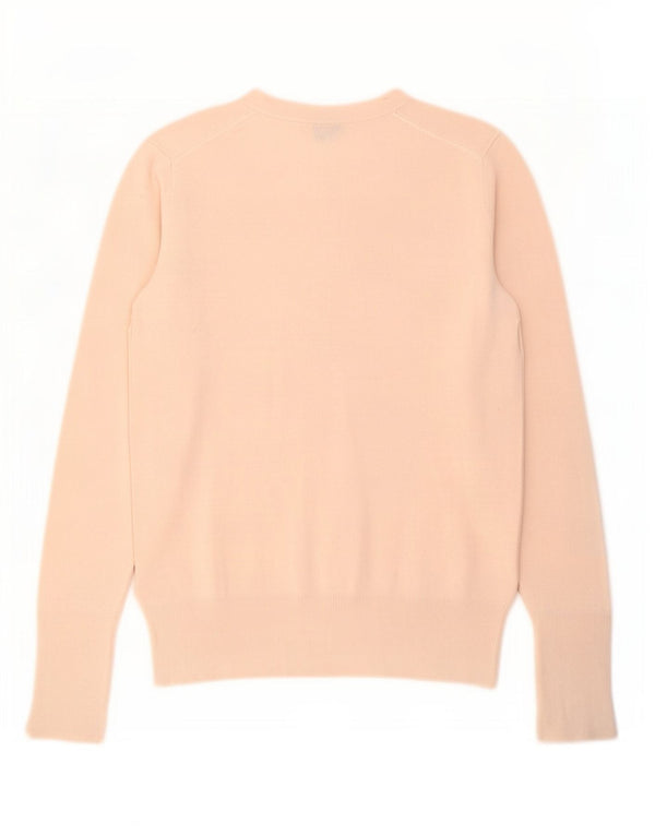 Zara Pull ras du cou pour femme UK 10 Petite Viscose Beige