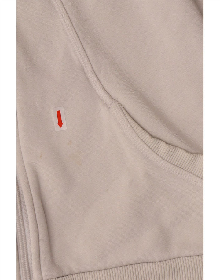 PUMA Pull à capuche zippé pour femme UK 10 Small Blanc