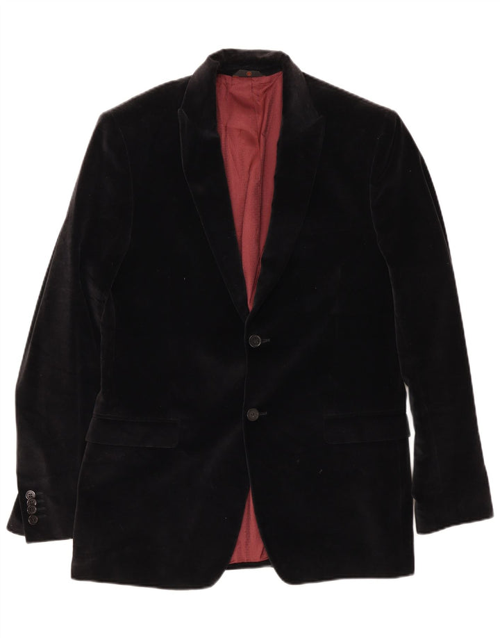 Conbipel Veste Blazer Homme Studio 2 Boutons Velours IT 52 Grand Noir Coton