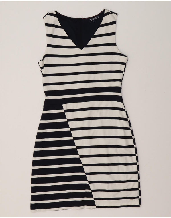 TOMMY HILFIGER Robe fourreau sans manches pour femme UK 14 Large Rayé Blanc