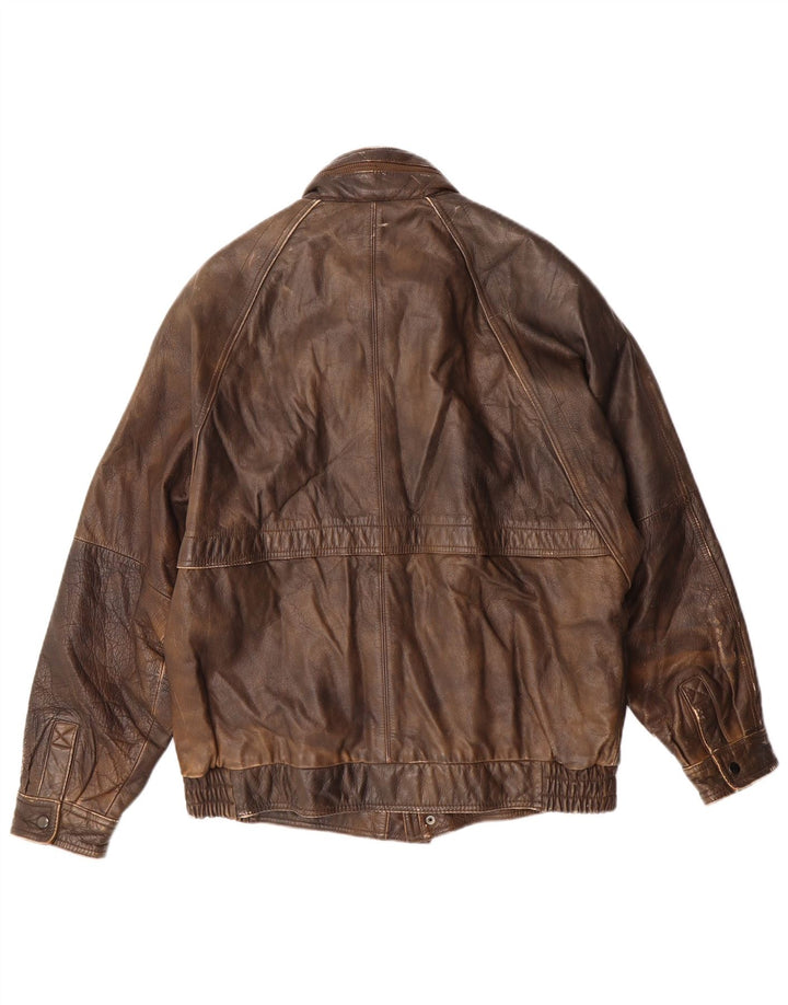 Harajuku Mother Veste en cuir pour homme UK 40 Grand cuir marron
