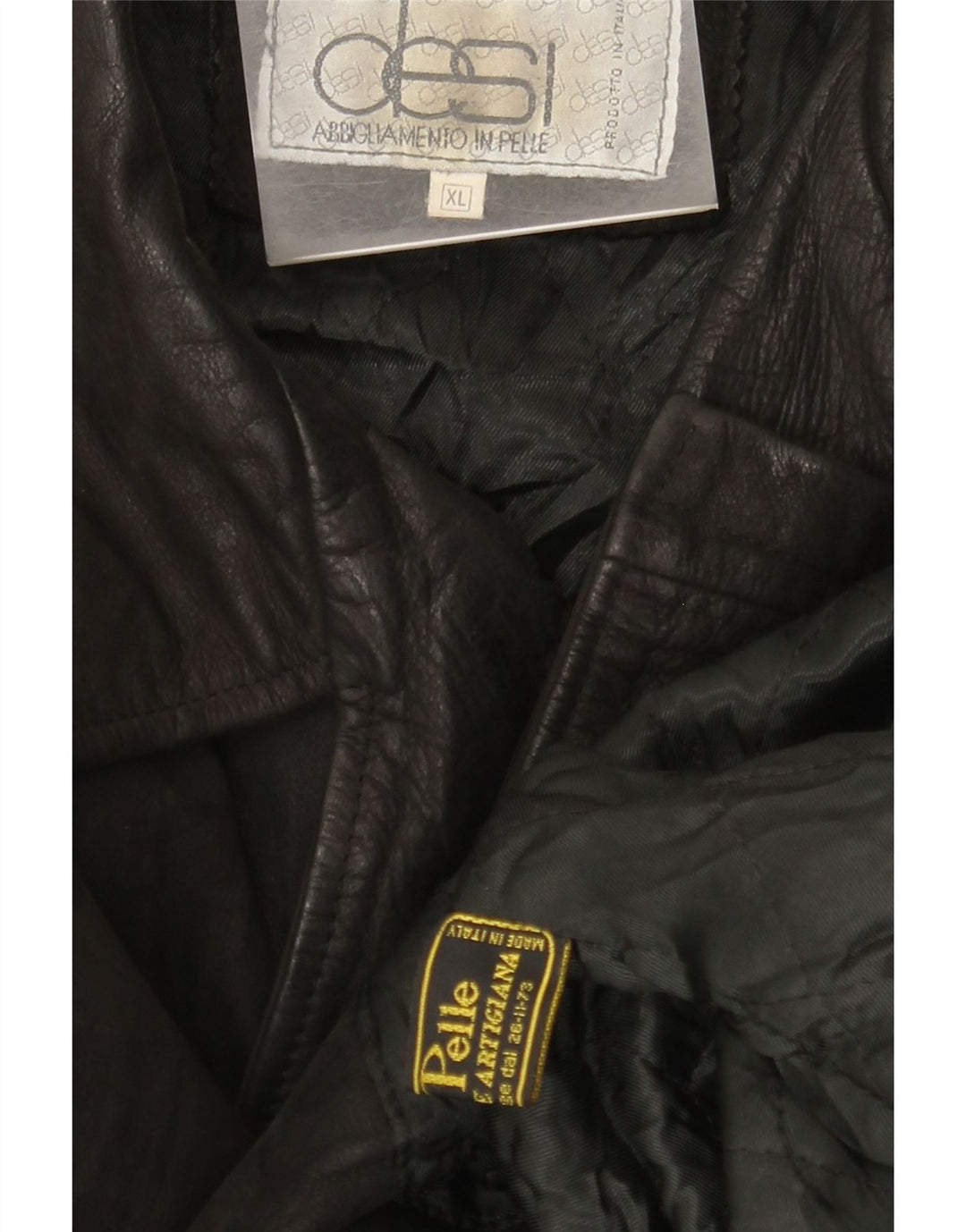 Desi Veste en cuir double boutonnage pour homme UK 42 XL Cuir noir