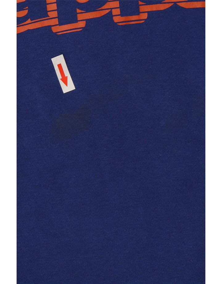 Kappa Pull à capuche graphique pour hommes, grand, bleu