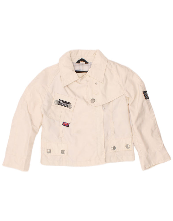 Belstaff Veste bomber pour bébé fille 18-24 mois en nylon blanc cassé
