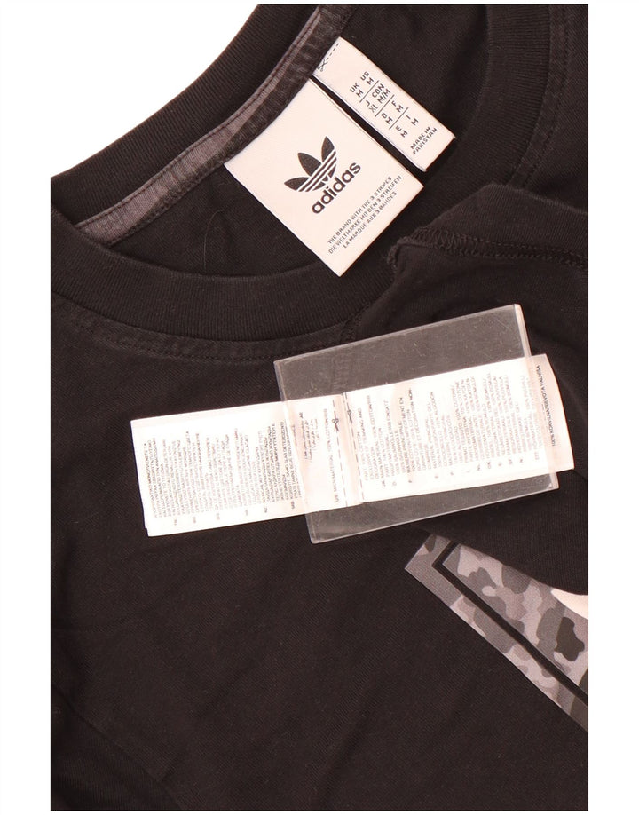 Adidas T-shirt graphique pour homme en coton noir moyen