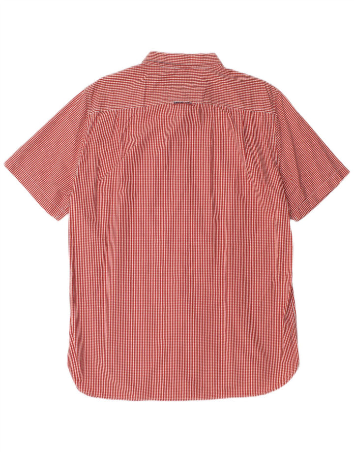 Superdry Chemise à manches courtes pour hommes 2XL Rouge Vichy Coton