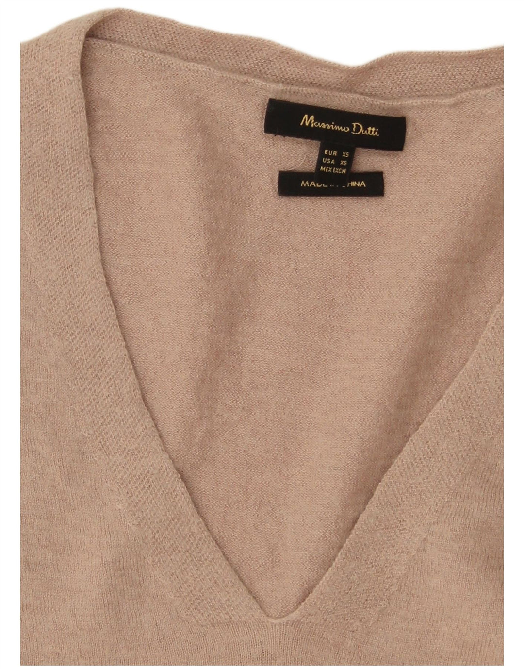 Massimo Dutti Pull surdimensionné à col en V pour femme UK 6 XS Gris
